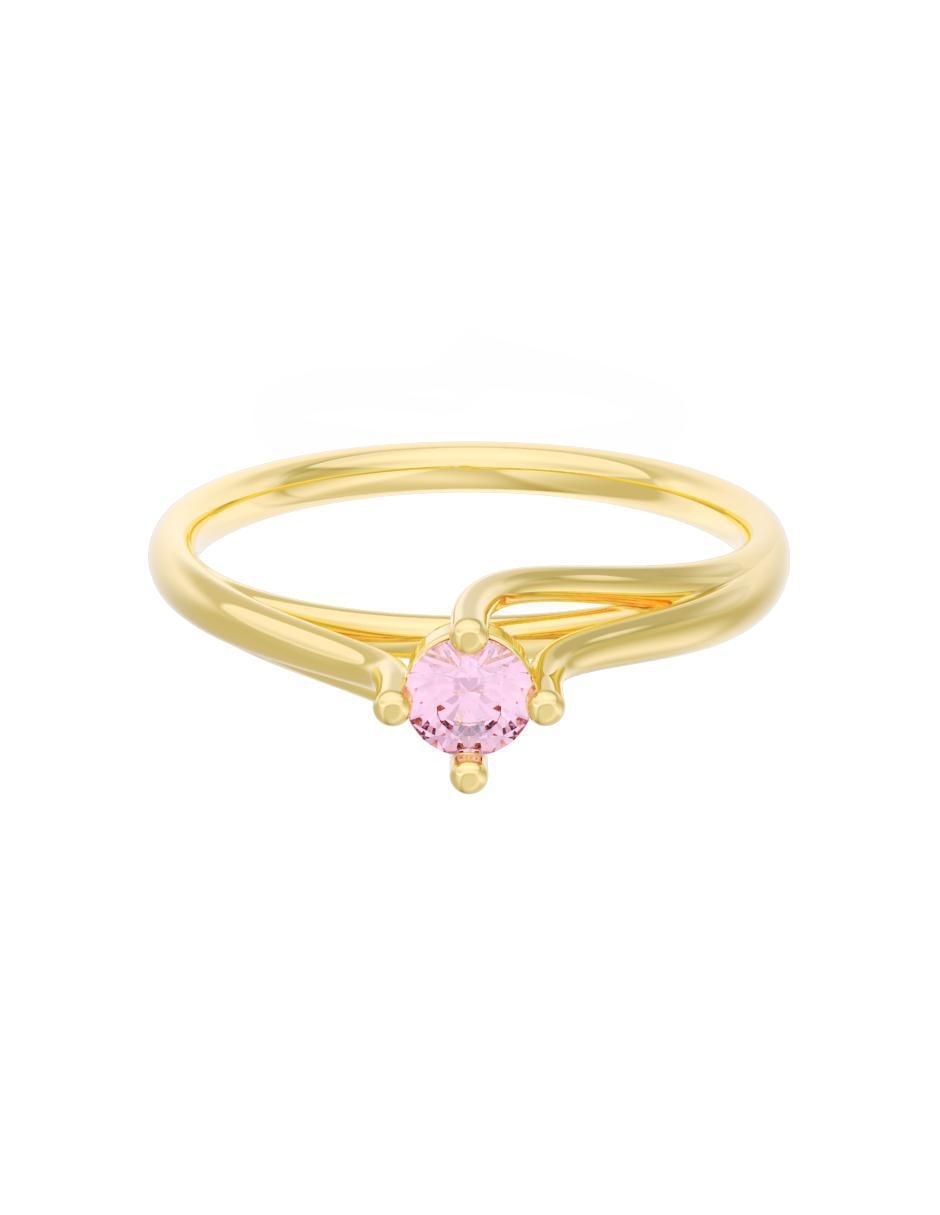 Anillo de compromiso de oro 10 k Eternidad