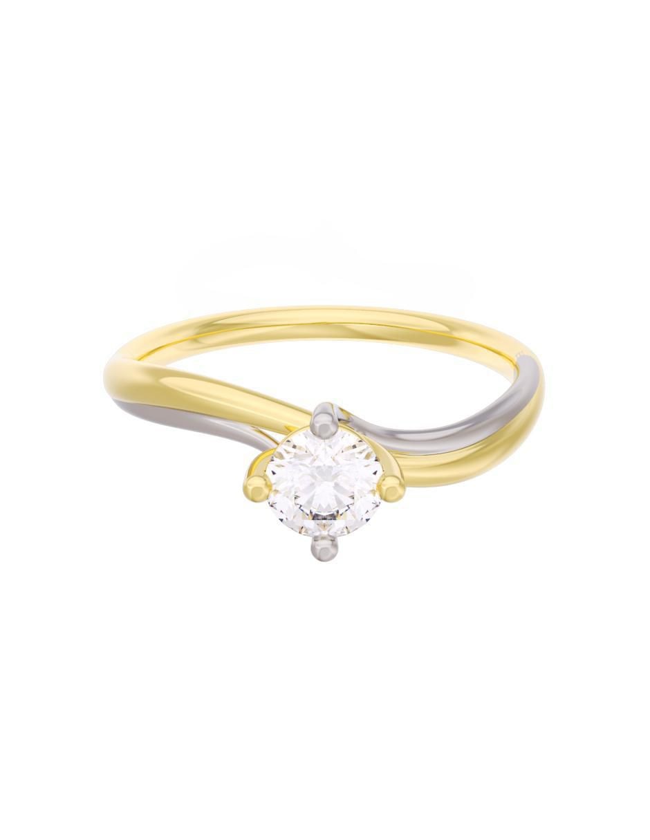 Anillo de compromiso de oro 10 k Eternidad