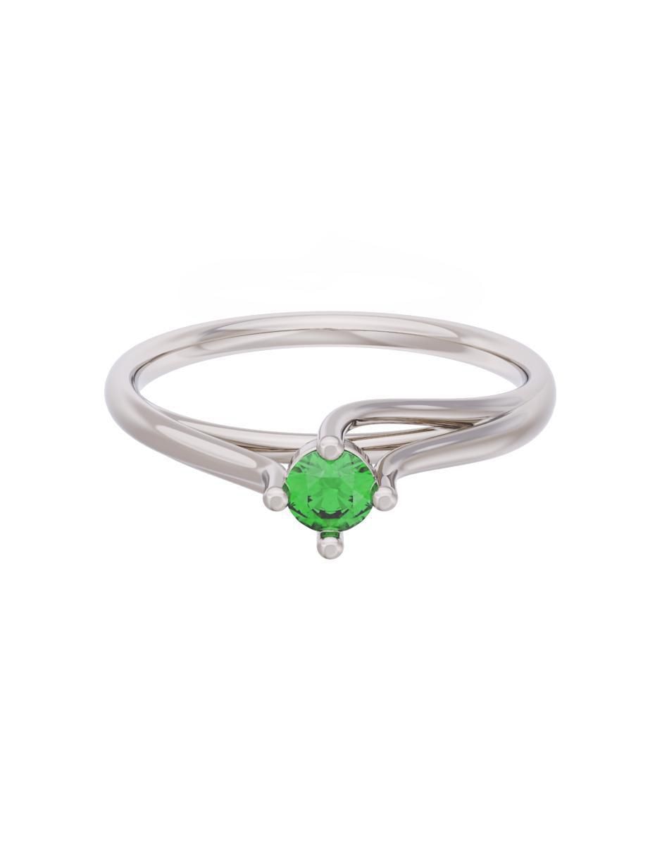 Anillo de compromiso de oro 10 k Eternidad