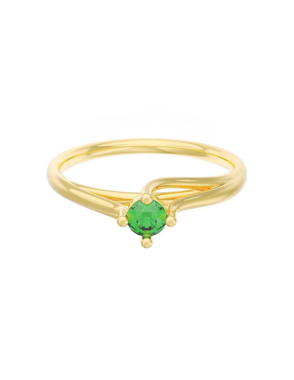 Anillo de compromiso de oro 10 k Eternidad