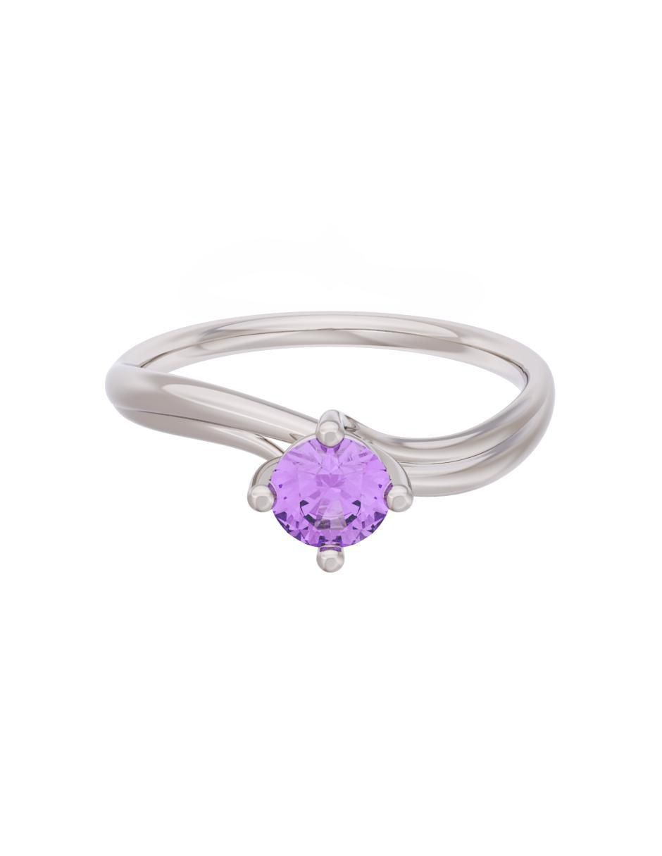 Anillo de compromiso de oro 10 k Eternidad