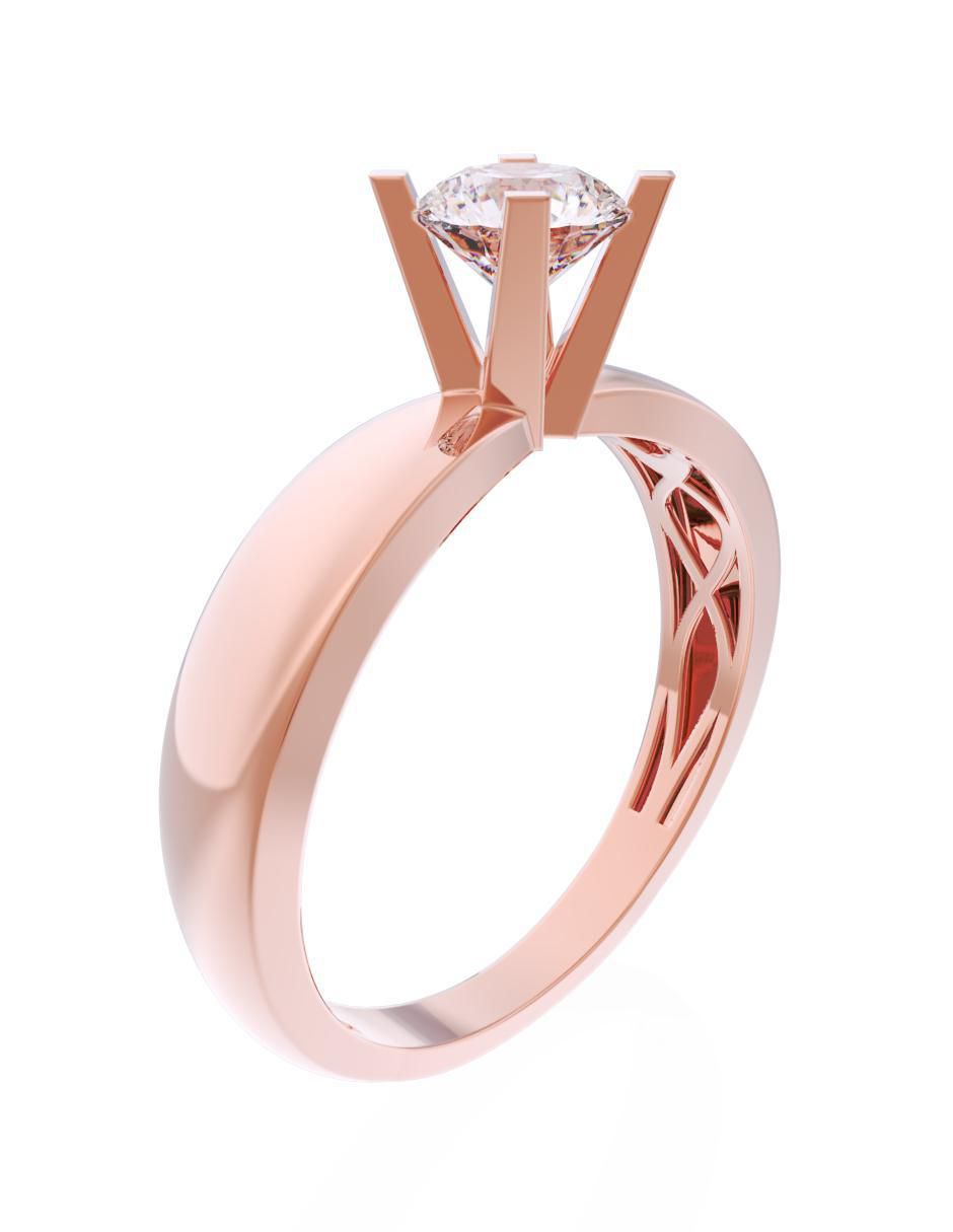 Anillo de compromiso de oro 10 k Eternidad 2025 3