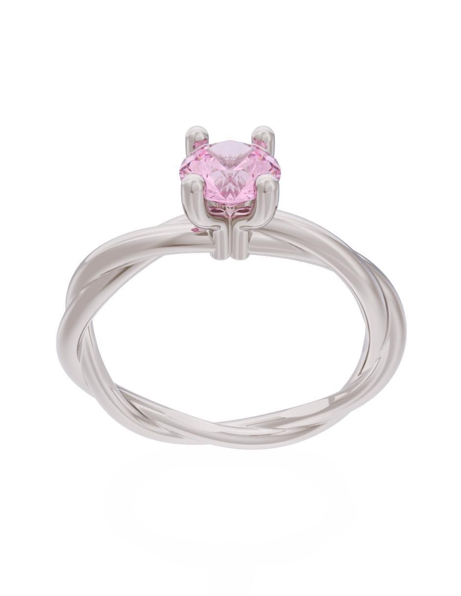 Anillo de compromiso de oro 10 k Eternidad 2