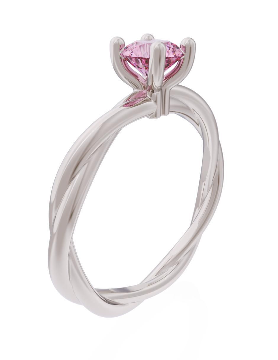 Anillo de compromiso de oro 10 k Eternidad 3