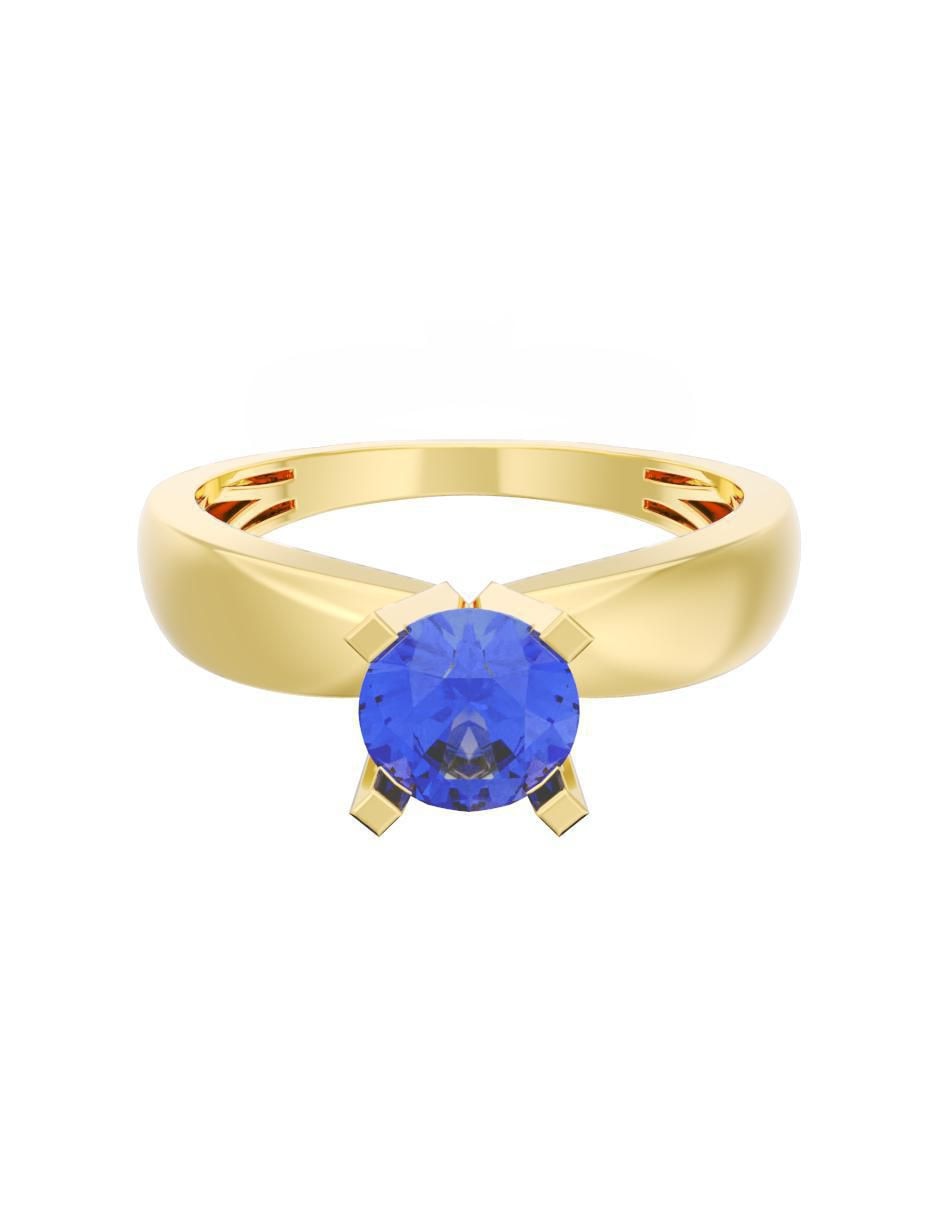 Anillo de compromiso de oro 10 k Eternidad