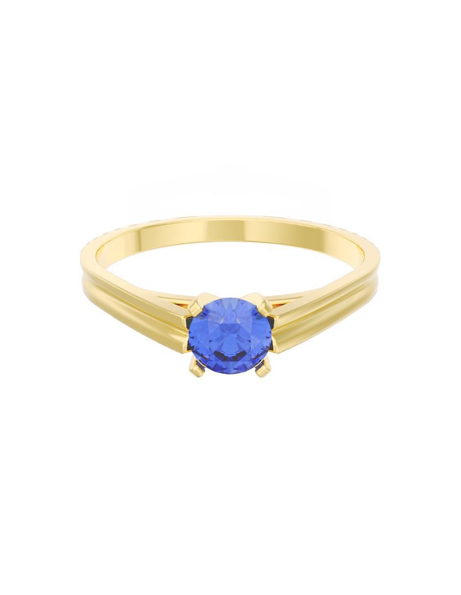 Anillo de compromiso de oro 10 k Eternidad