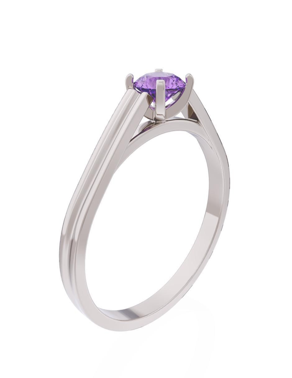 Anillo de compromiso de oro 10 k Eternidad 3