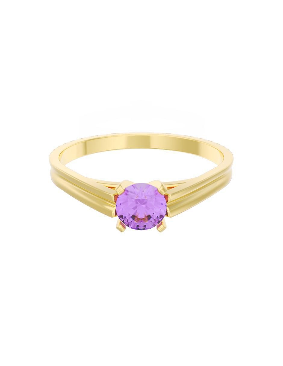 Anillo de compromiso de oro 10 k Eternidad
