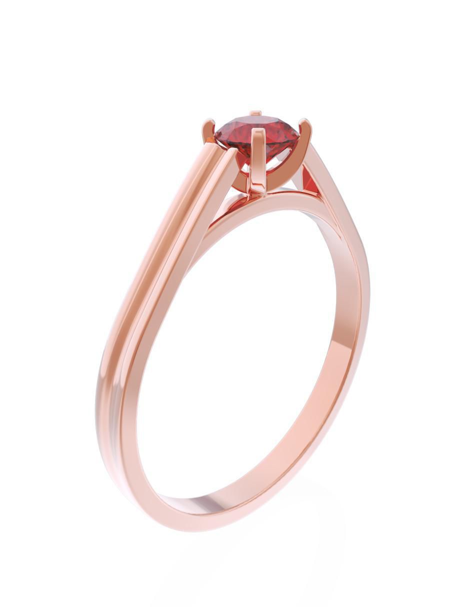 Anillo de compromiso de oro 10 k Eternidad 3
