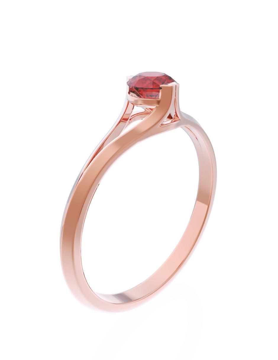 Anillo de compromiso de oro 10 k Eternidad 2025 3