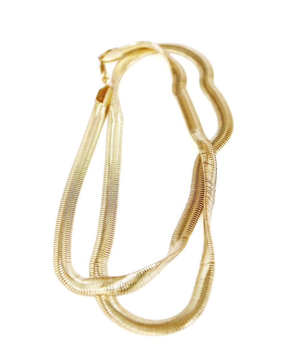 Cadena de serpiente de oro laminado 10 K 3