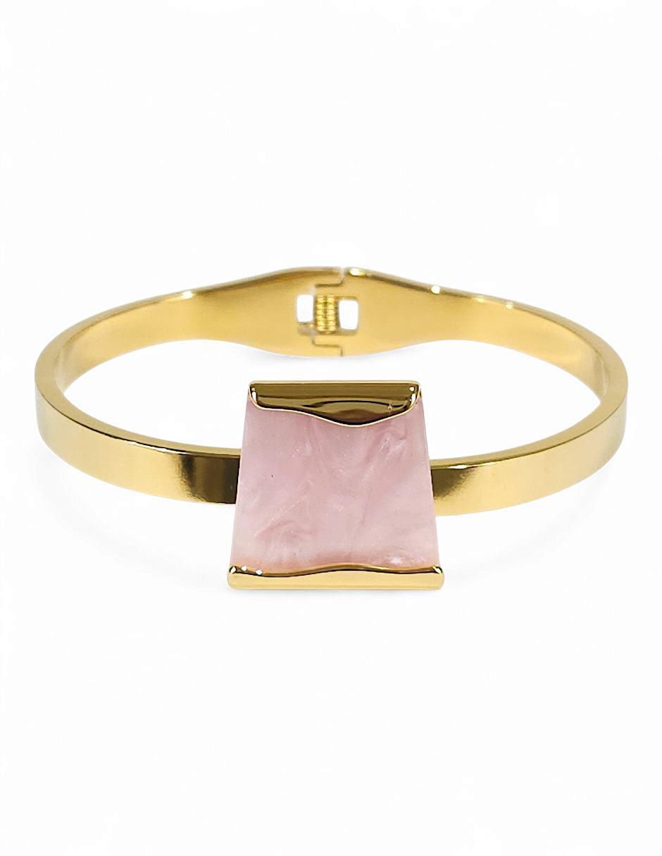 Collar, pulsera y anillo perla de cristal 5