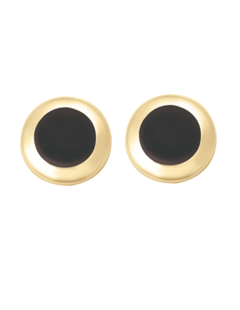 Broqueles de oro amarillo 14 k con acabado pulido Broqueles de oro amarillo 14 k con acabado pulido