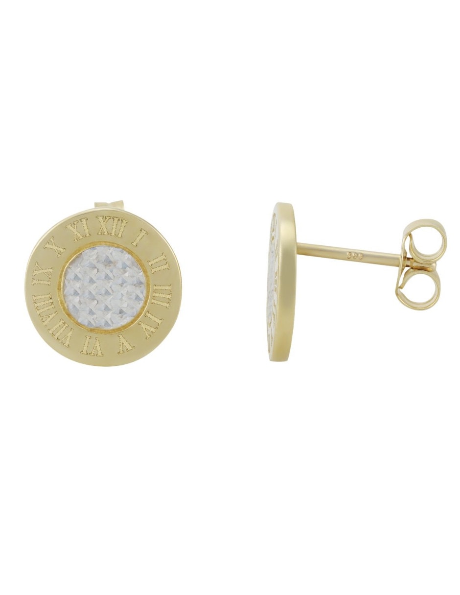 Broqueles de oro 14 k con acabado pulido 2