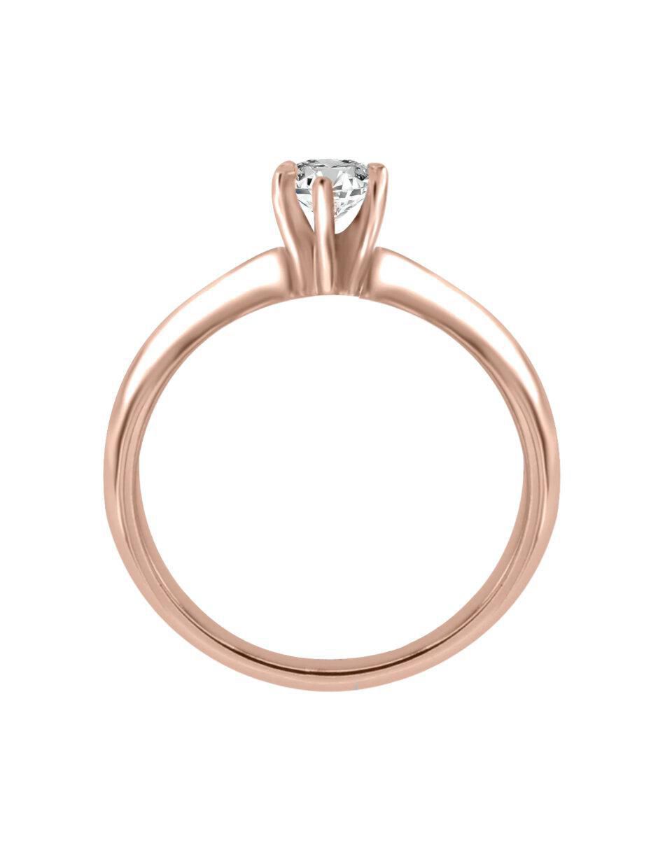 Anillo de compromiso de oro 14 k Esplendor diamante 3