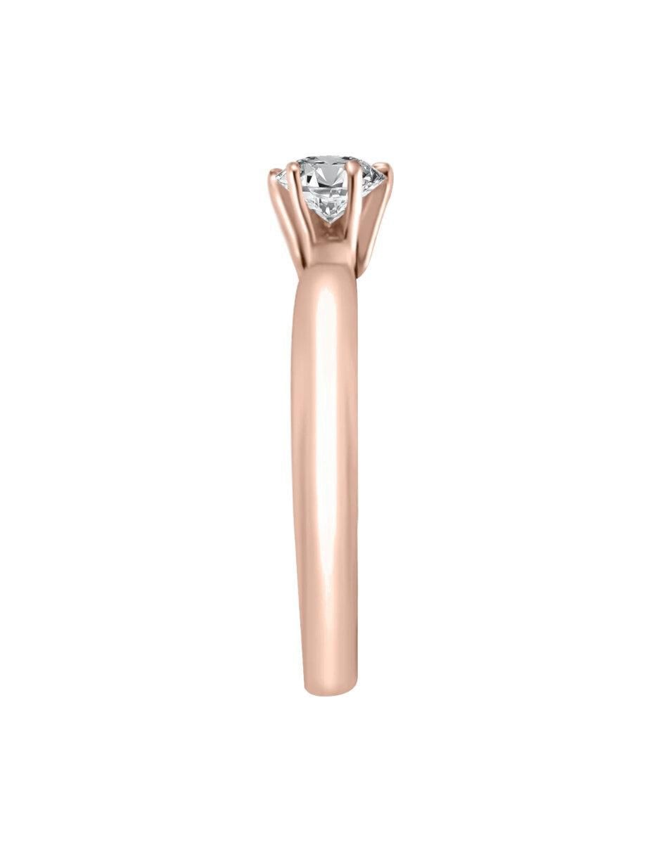 Anillo de compromiso de oro 14 k Esplendor diamante 5