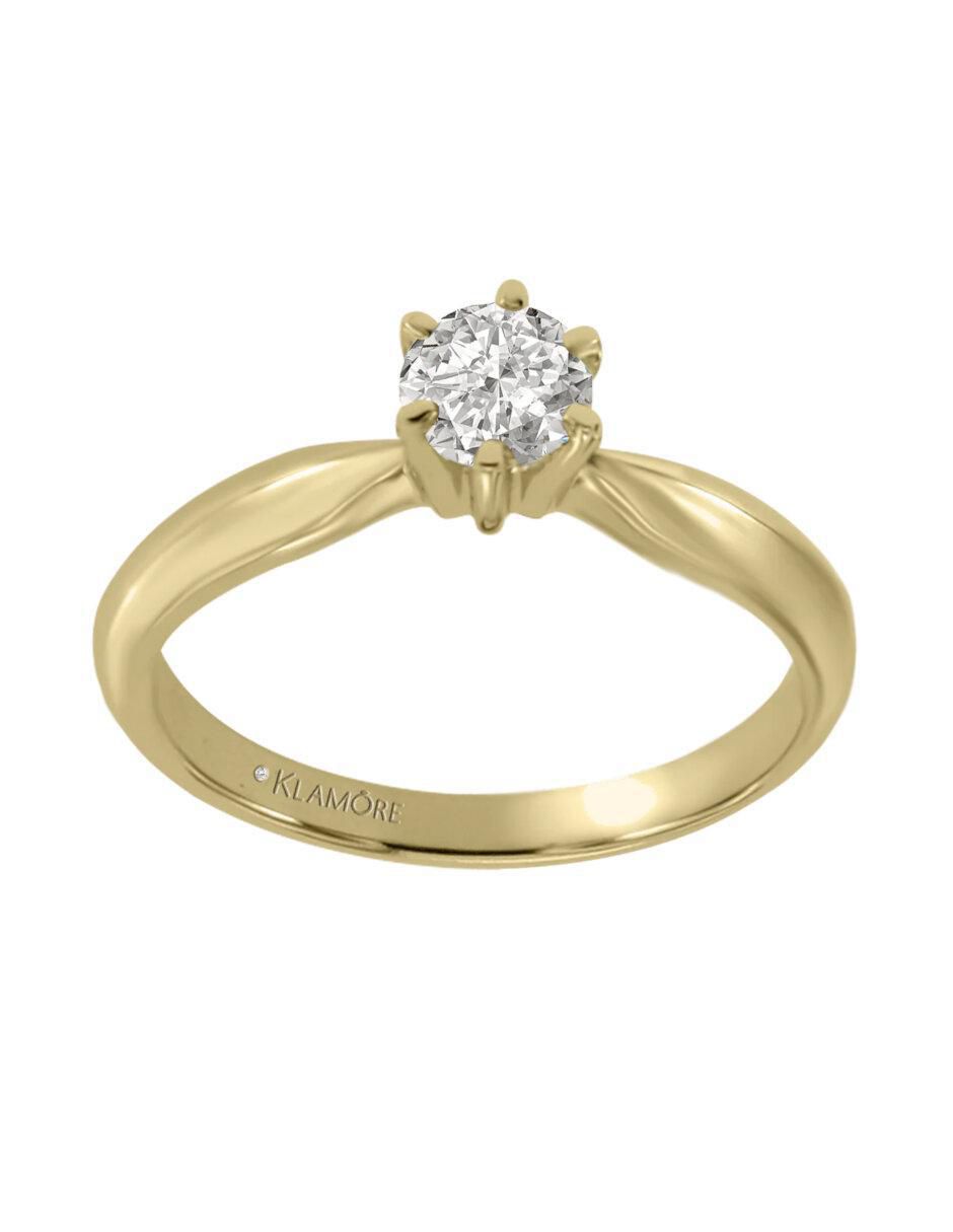 Anillo de compromiso de oro 14 k Esplendor diamante Anillo de compromiso de oro 14 k Esplendor diamante