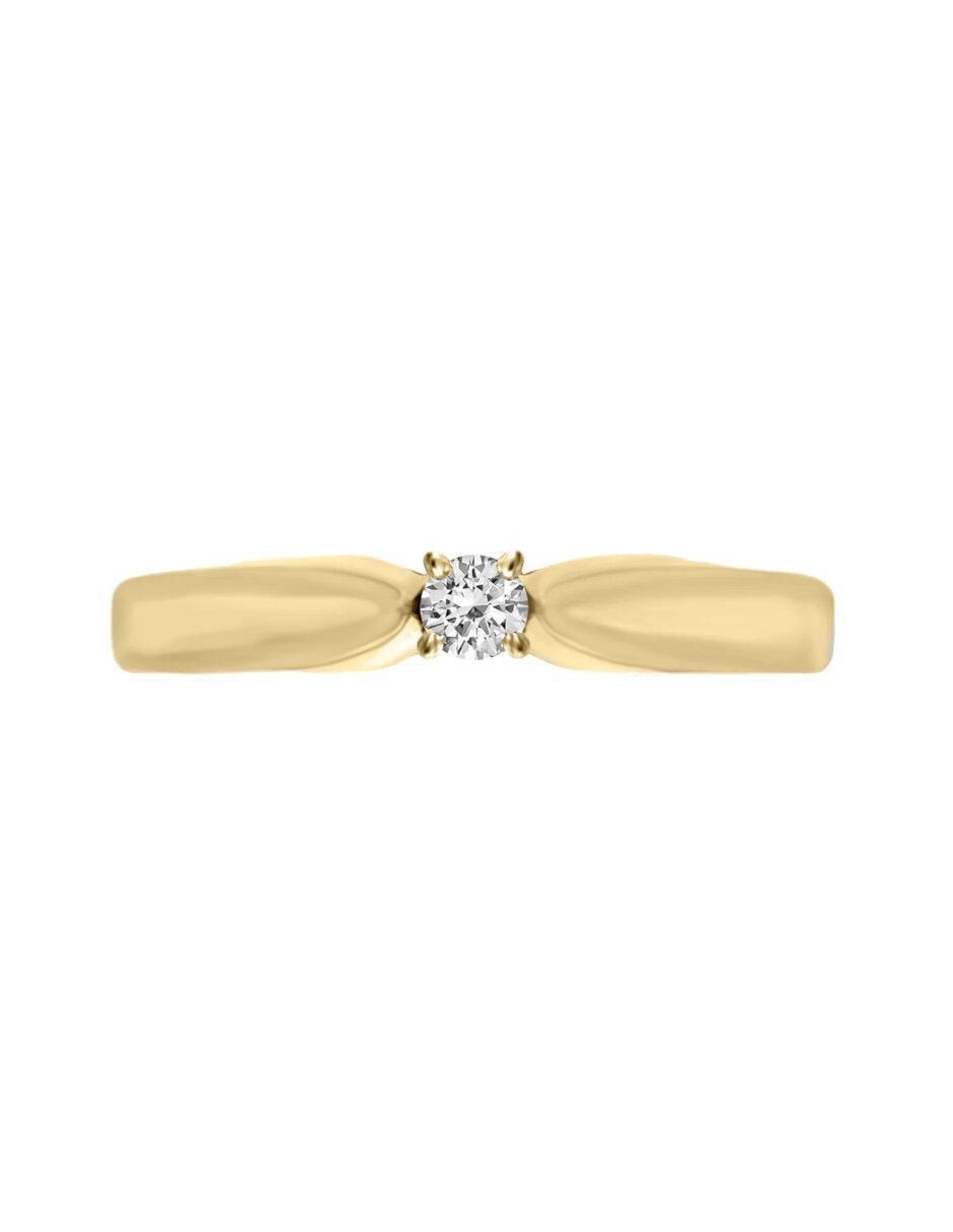 Solitario de oro 14 k Passione diamante