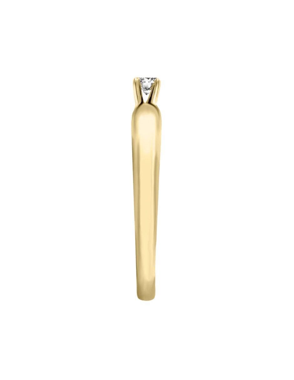 Solitario "de" oro 14 k klamore passione diamante
