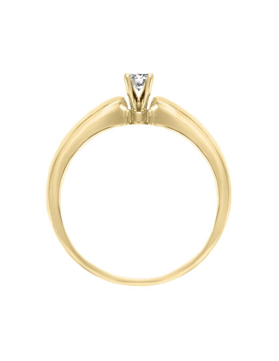 Solitario "de" oro 14 k klamore passione diamante