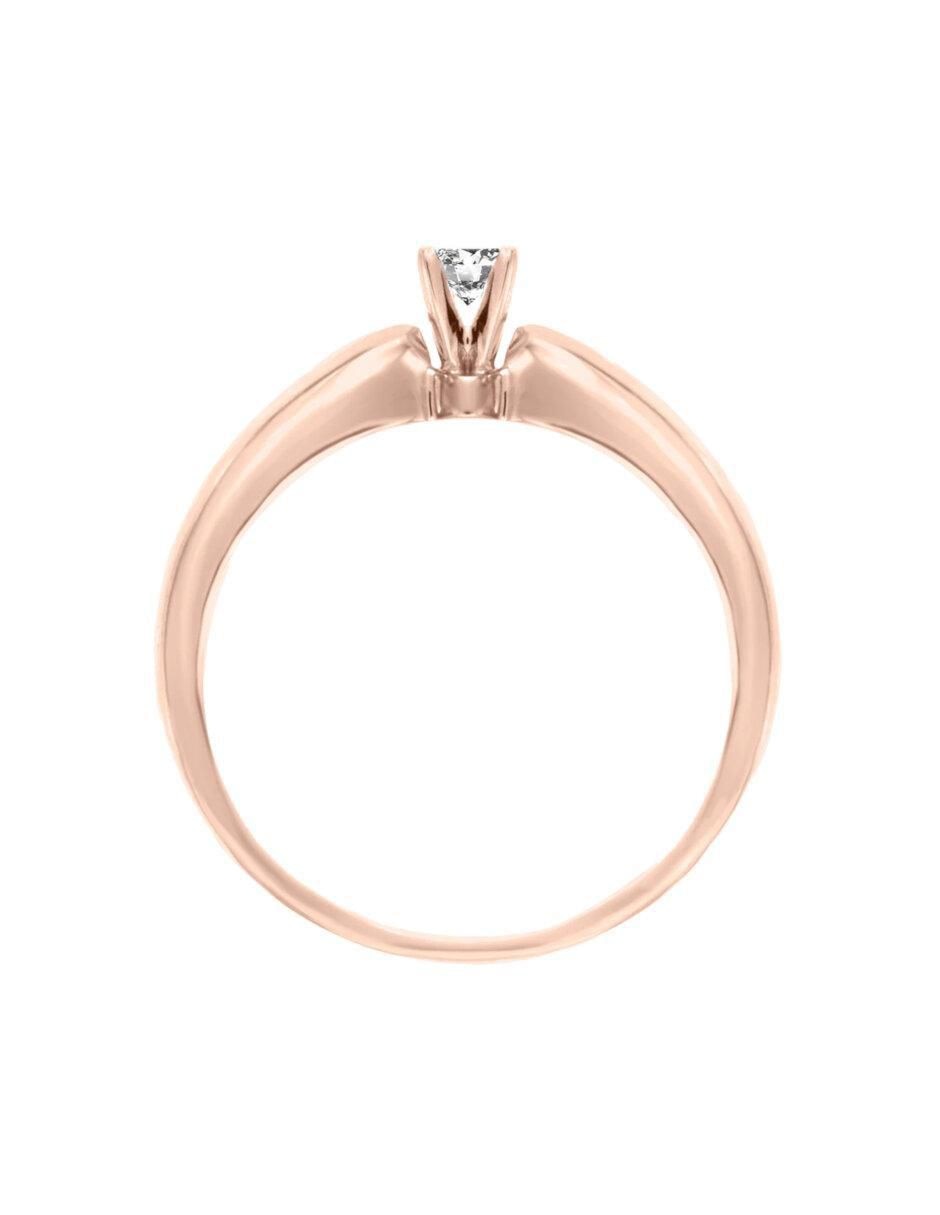 Solitario de oro 14 k Passione diamante 3
