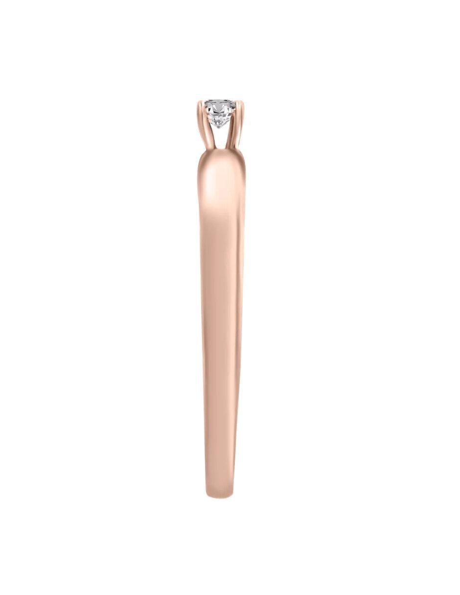 Anillo de compromiso de oro 14 k Eleonora diamante 4