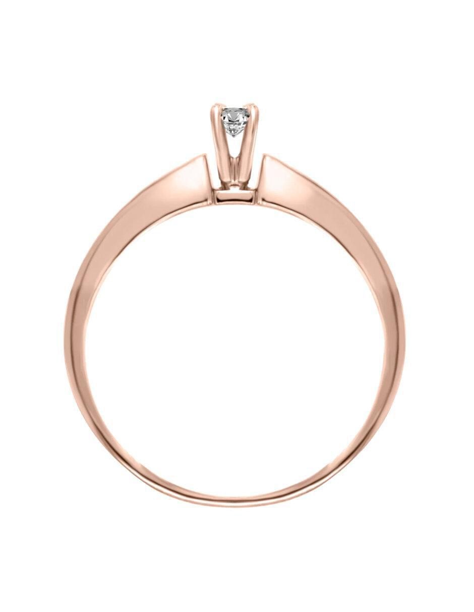 Anillo de compromiso de oro 14 k Eleonora diamante 5
