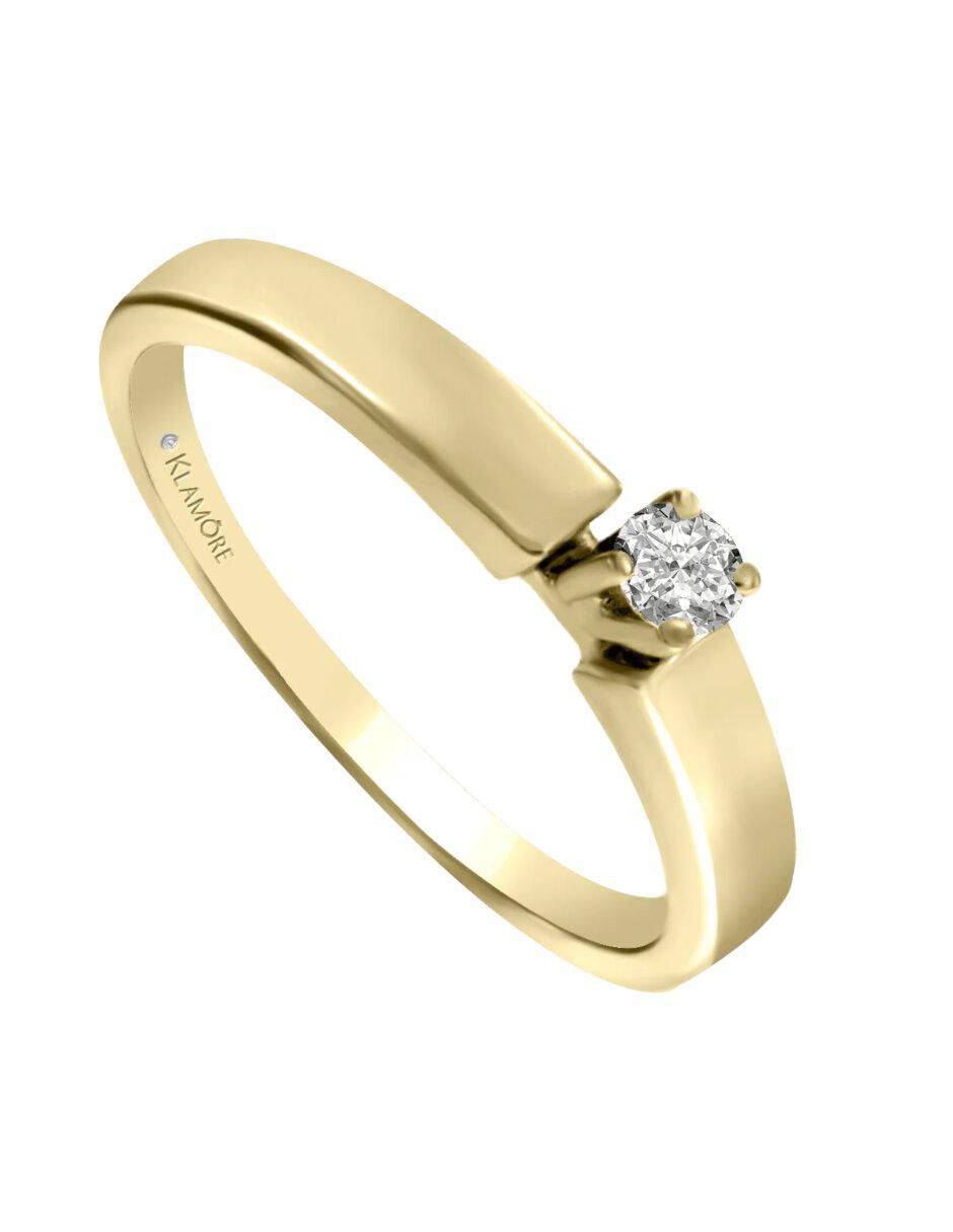 Anillo de compromiso "de" oro 14 k klamore eleonora diamante