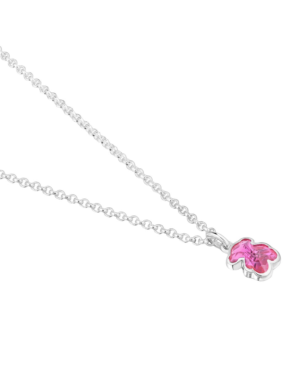 Collar con dije de oso Icon Color LGG de plata P 925 3