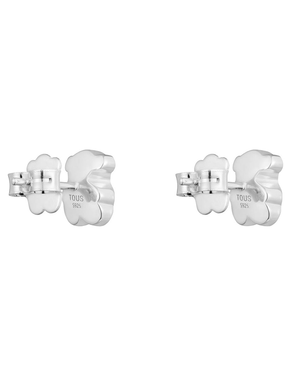 Broqueles de oso Icon Metal de plata P 925 con acabado brillante 3