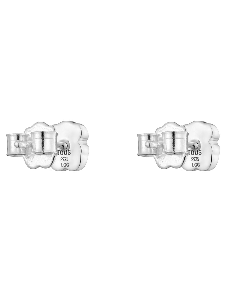 Aretes corto de oso Icon Color LGG de plata P 925 con acabado brillante rubí 3