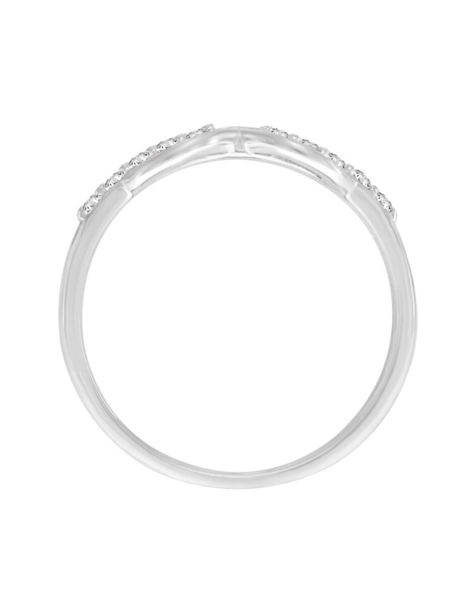 Anillo de infinito 14 k de oro diamante brillante 3