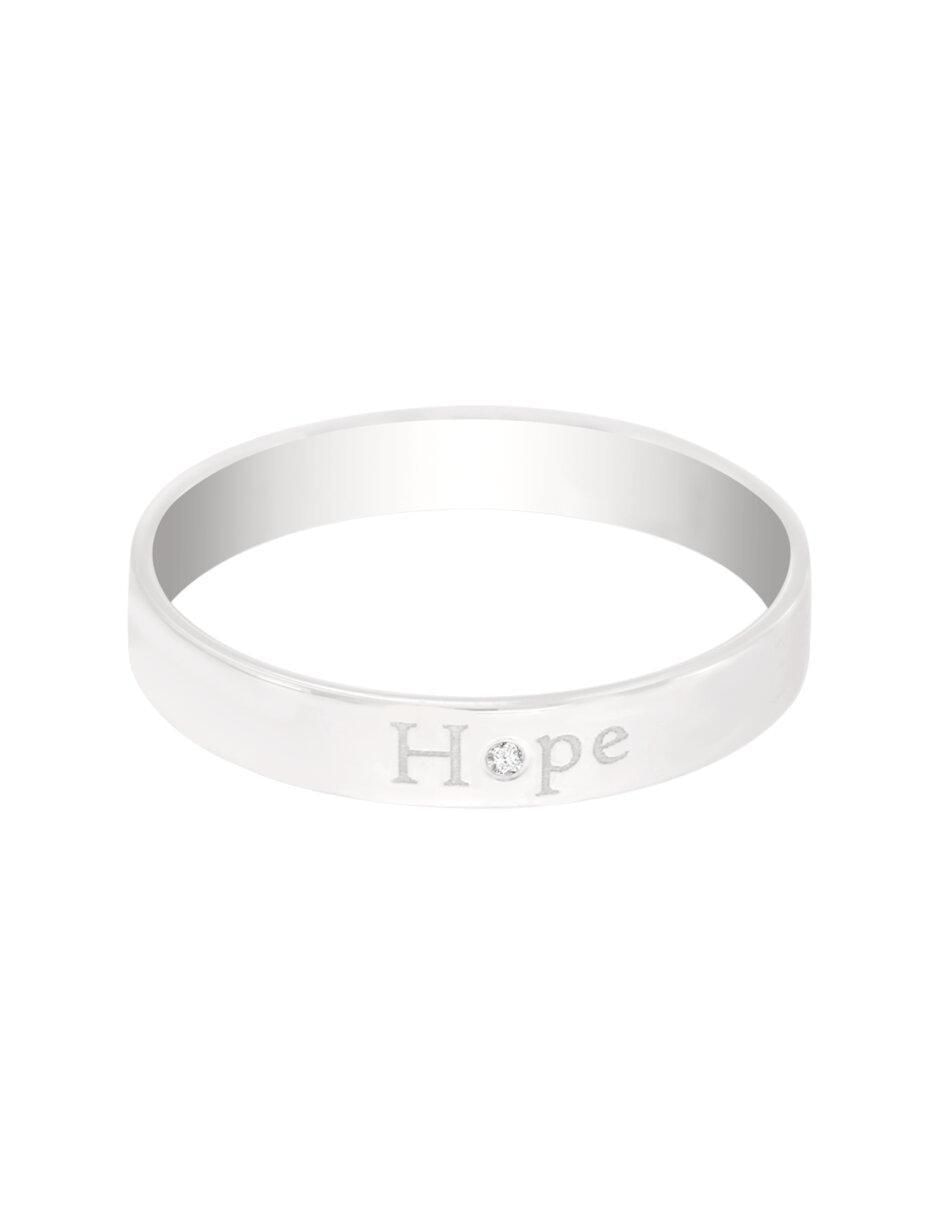 Anillo Hope 14 k de oro diamante brillante