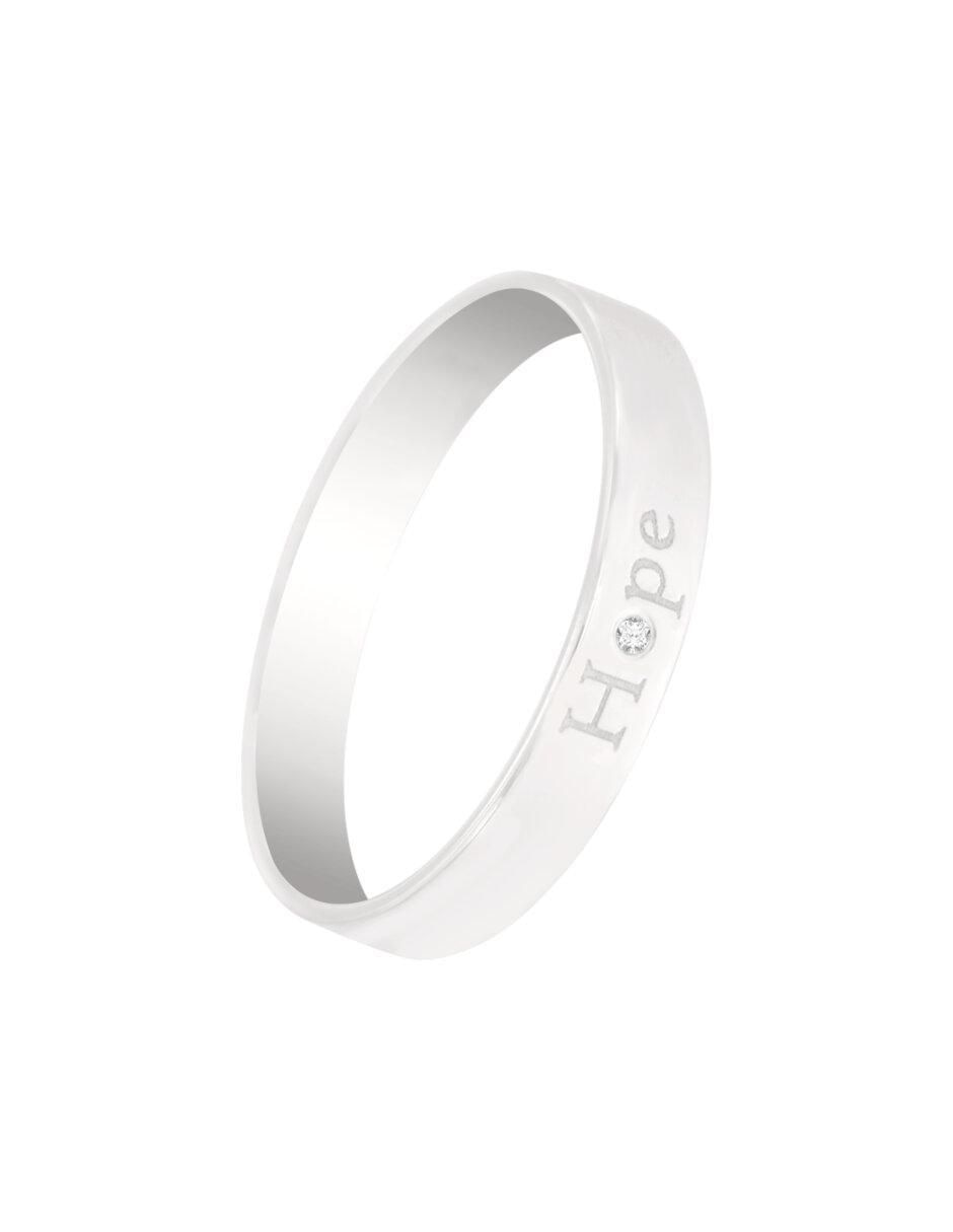 Anillo Hope 14 k de oro diamante brillante 4