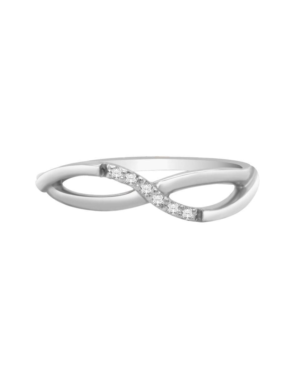 Anillo Vania 14 k de oro diamante brillante