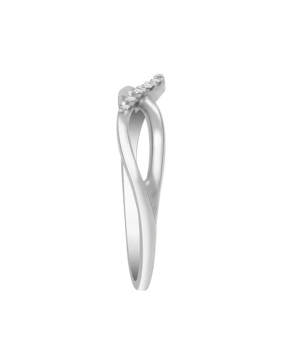Anillo Vania 14 k de oro diamante brillante 2