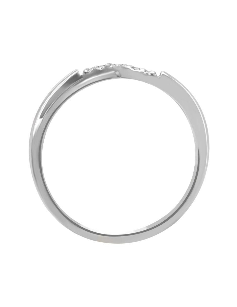 Anillo Vania 14 k de oro diamante brillante 3