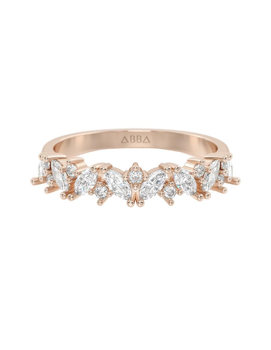 Anillo 10 k de oro zirconia brillante