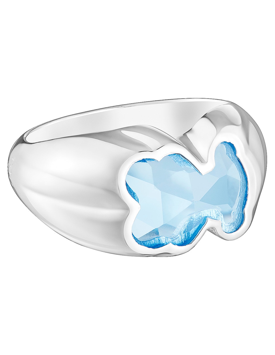 Anillo Icon Color LGG Oso P 925 de plata espinela brillante
