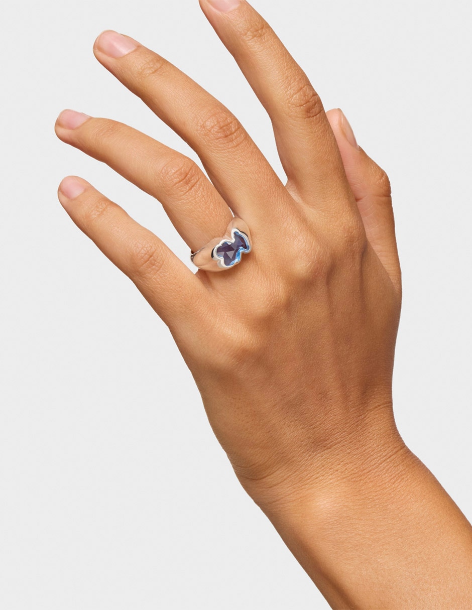 Anillo Icon Color LGG Oso P 925 de plata espinela brillante 6