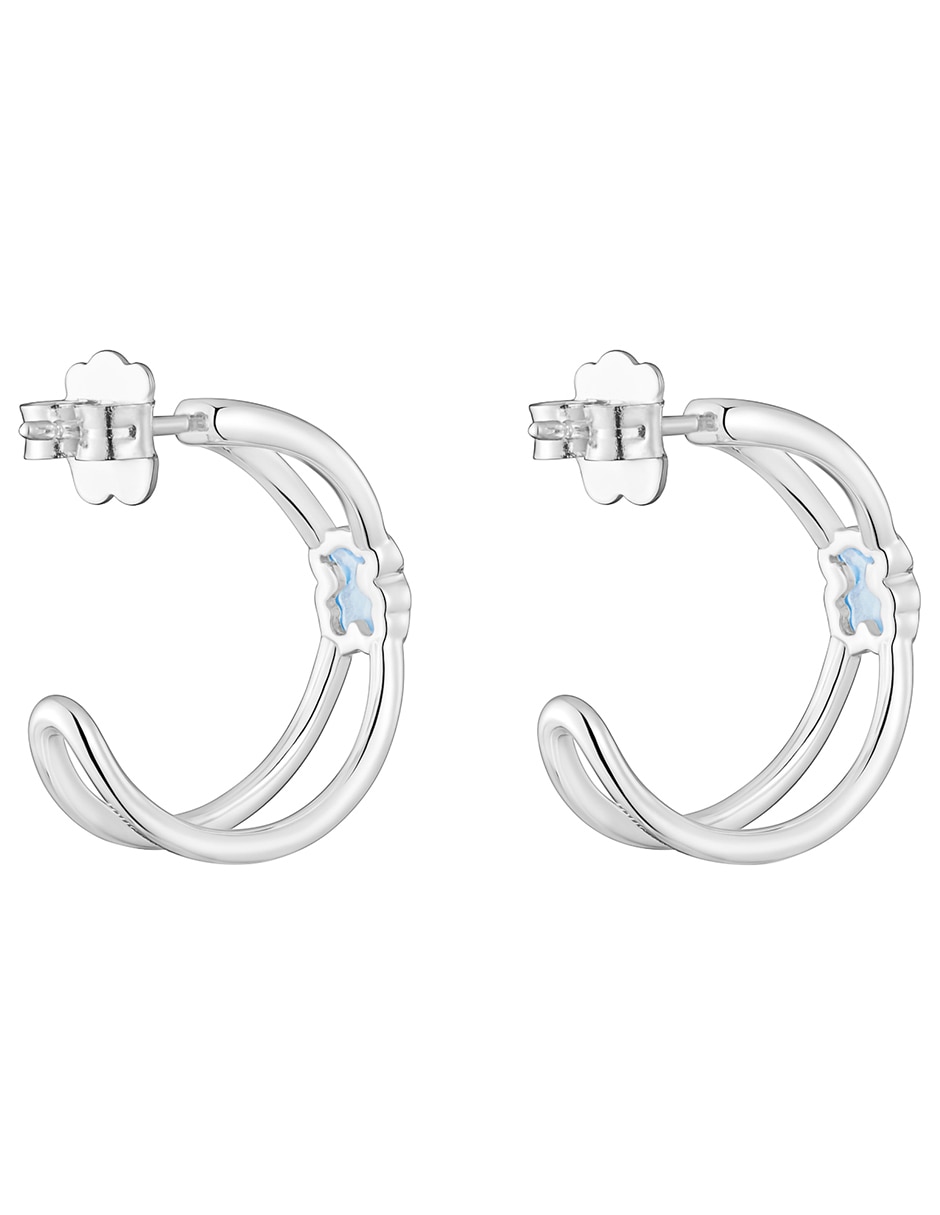 Aros de oso Icon Color lgg de plata P925 con acabado brillante espinela 3