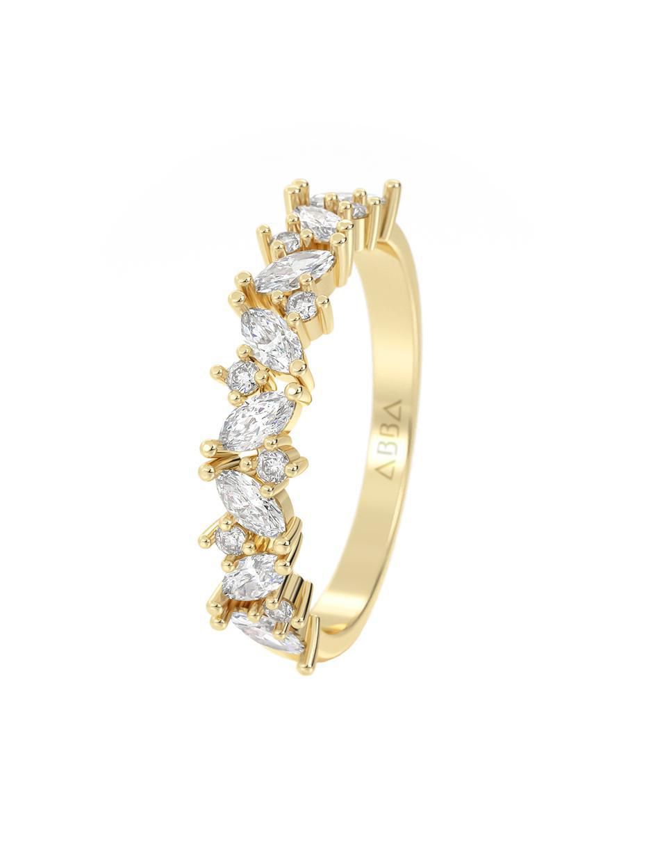 Anillo "de (si aplica)" ninguna abba joyas sin familia no aplica 14 k "de" oro zirconia brillante