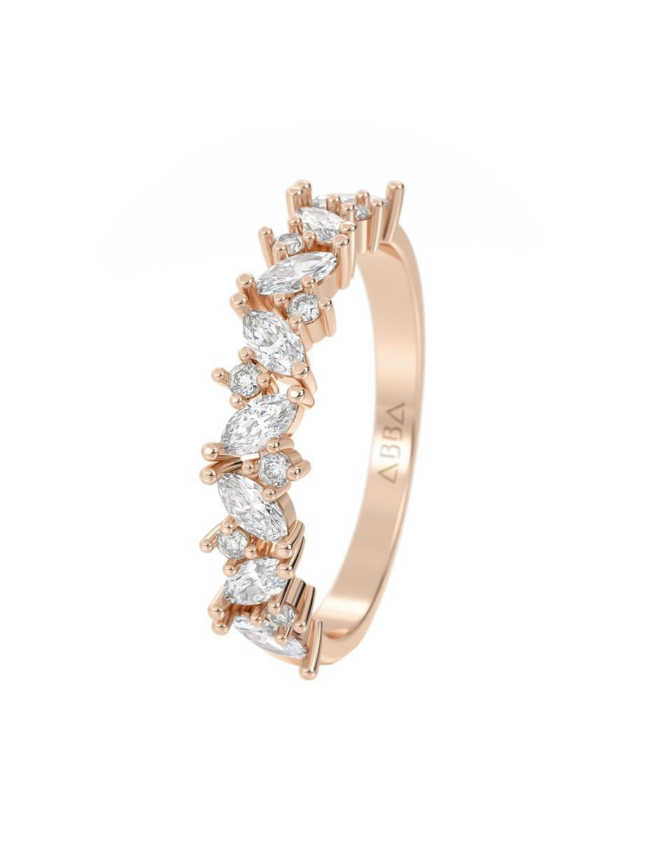 Anillo 14 k de oro zirconia brillante 2