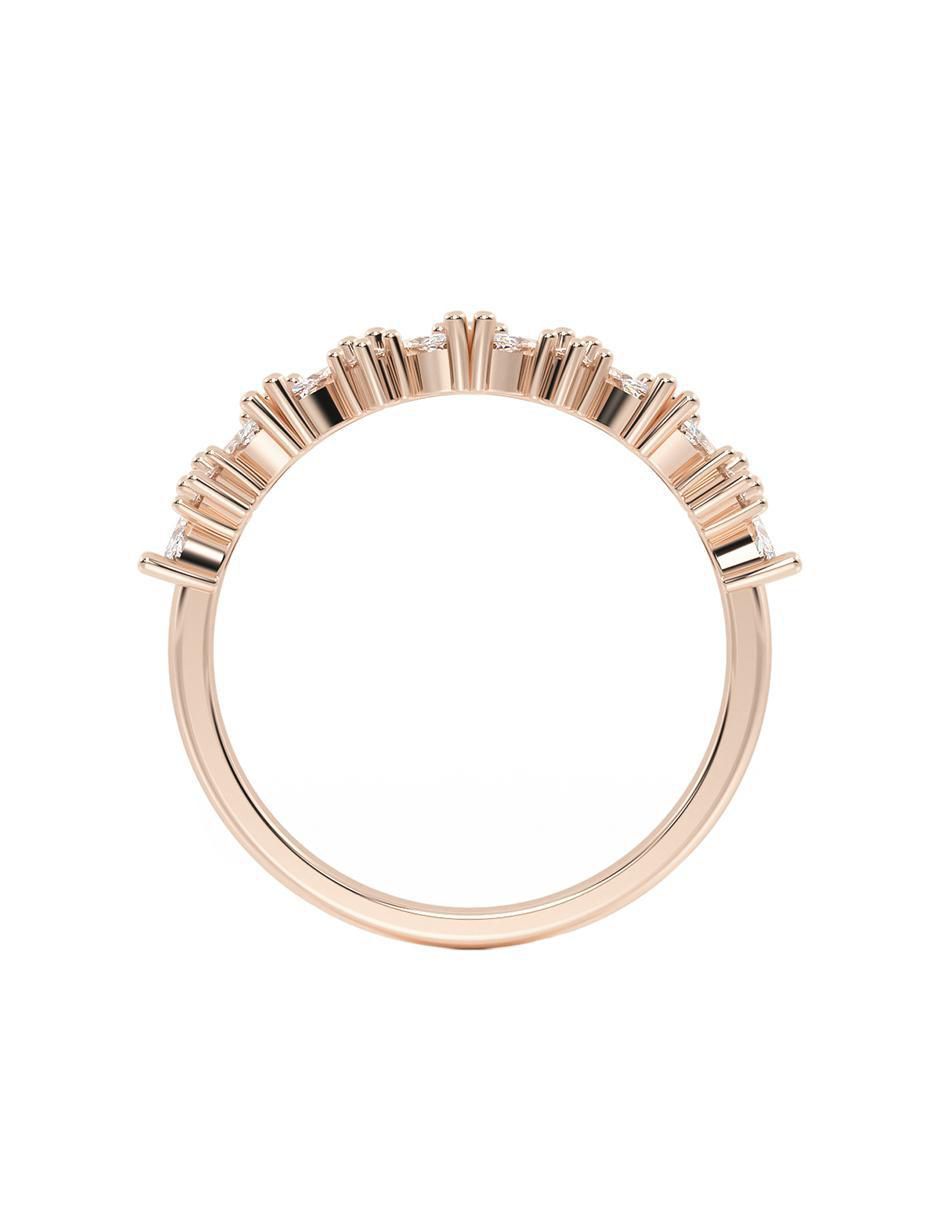 Anillo 14 k de oro zirconia brillante 3