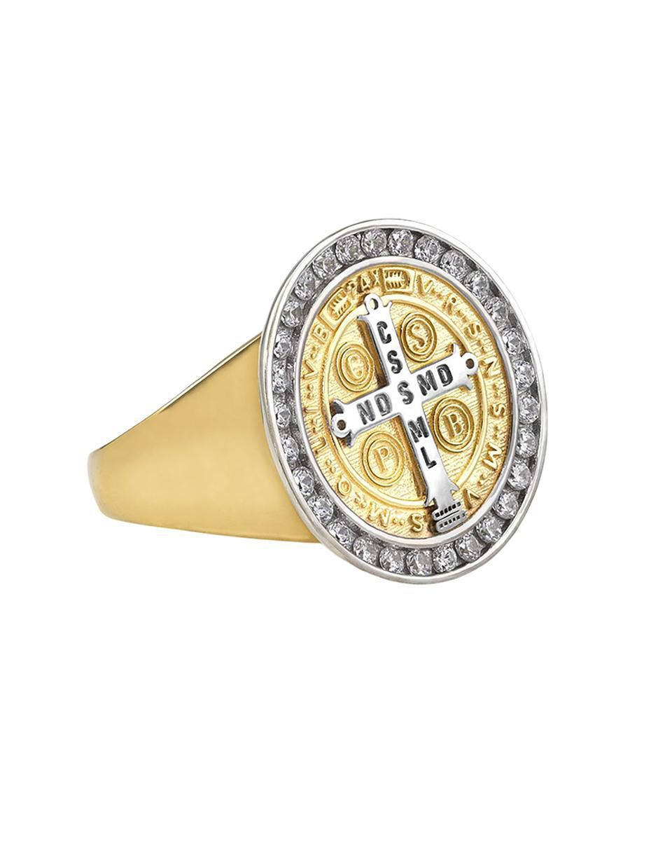 Anillo 10 k de oro zirconia brillante 5
