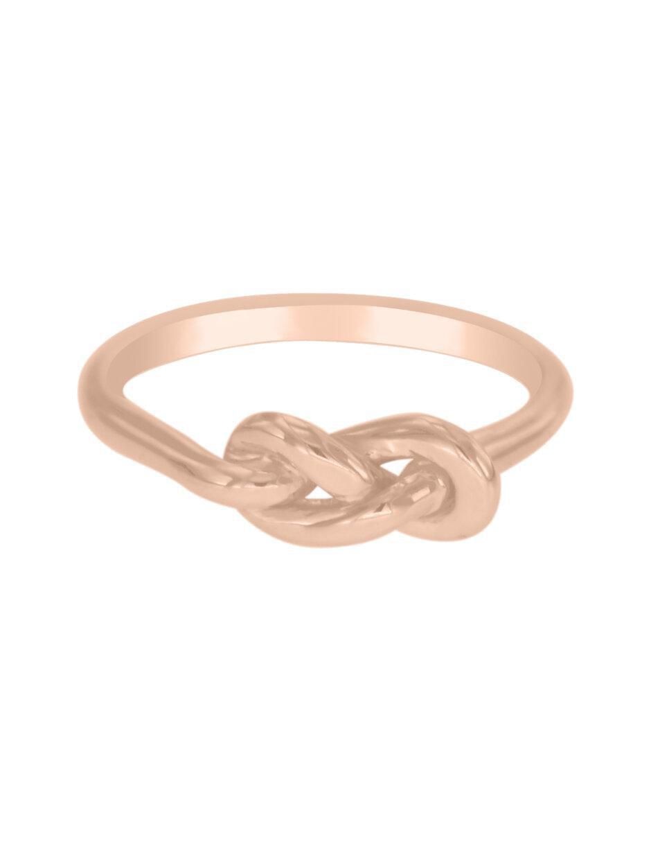 Anillo de nudo 14 k de oro brillante Anillo de nudo 14 k de oro brillante