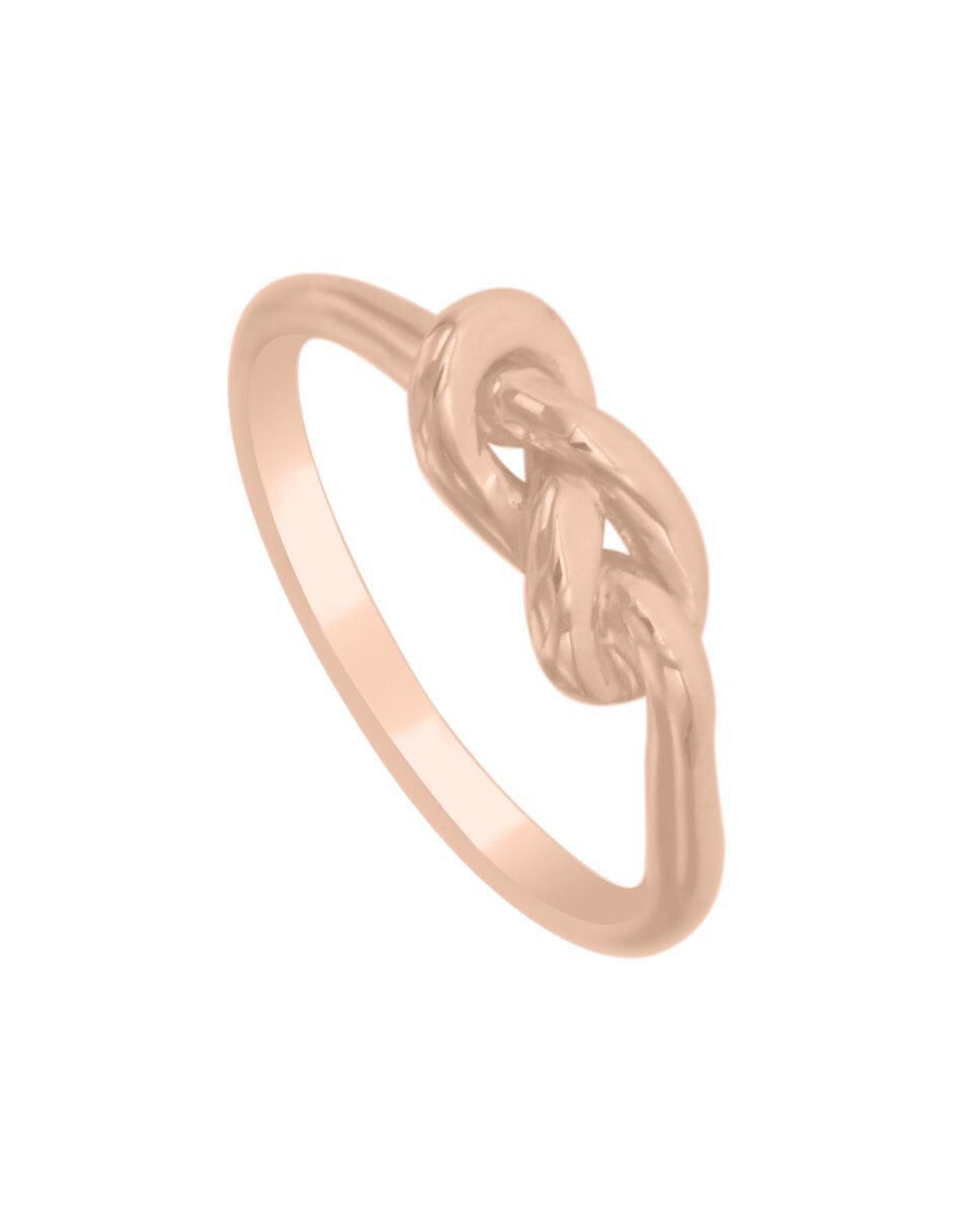 Anillo de nudo 14 k de oro brillante 2