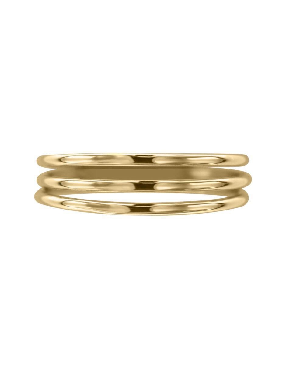 Anillo Julia 14 k de oro brillante