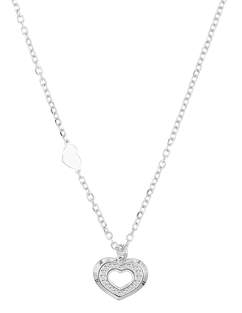 Collar con dije de corazón de plata P 925 Collar con dije de corazón de plata P 925