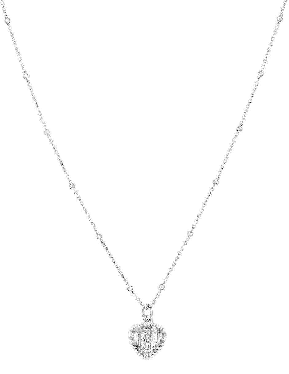 Collar con dije de corazón de plata P 925
